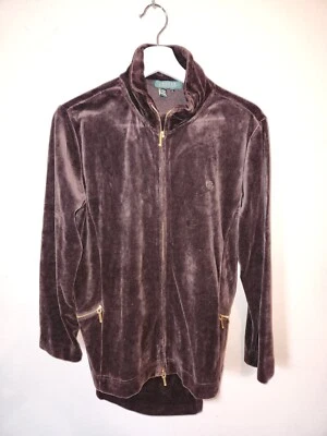 Chándal Ralph Lauren LRL Marrón Terciopelo Cremallera Completa - Para Mujer Grande - ¡PERFECTO! Foto 1 de 4