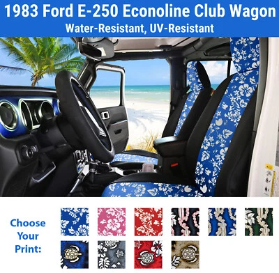 Fundas de asiento hawaianas para Ford E-250 Econoline Club Wagon 1983 Foto 1 de 4