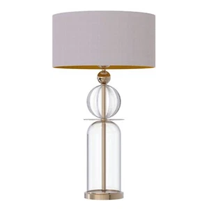 Totem Table Lamp Small Gold, Clear Glass, by Villa Lumi - RRP: £450 - Picture 1 of 3