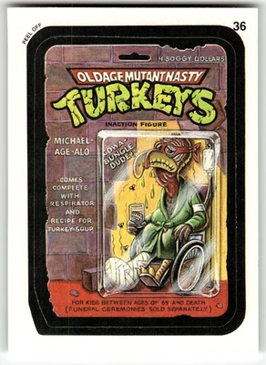 1991 Topps Wacky Packages Card #35c Oldage Mutant Nasty Turkeys - Imagem 1 de 4