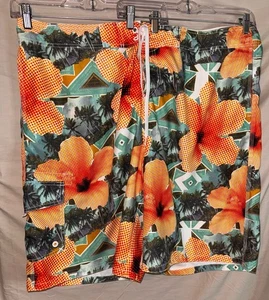 Old Navy Herren XXXL Badehose Boardshorts Blumen Hibiskus Print - Bild 1 von 5