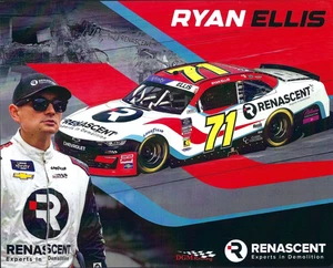 2025 RYAN ELLIS "RENASCENT DEMOLITION" #71 NASCAR XFINITY SERIE POSTKARTE - Bild 1 von 1