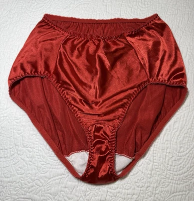 Bikini sedoso de colección Sears rojo veneciano segunda piel satinado talla S Foto 1 de 4