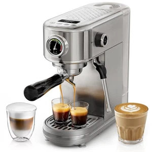Espresso Machine 20 Bar, Semi-Automatic Cappuccino Maker with Milk Frother fo... - Bild 1 von 8