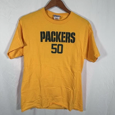 Camisa Reebok Amarilla Green Bay Packers #50 AJ Hawk Niños XL 18/20 NFL Fútbol Foto 1 de 4