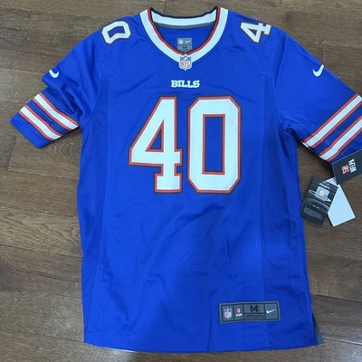 Camiseta de fútbol Buffalo Bills Von Miller azul blanco rojo para hombre talla mediana M Foto 1 de 4