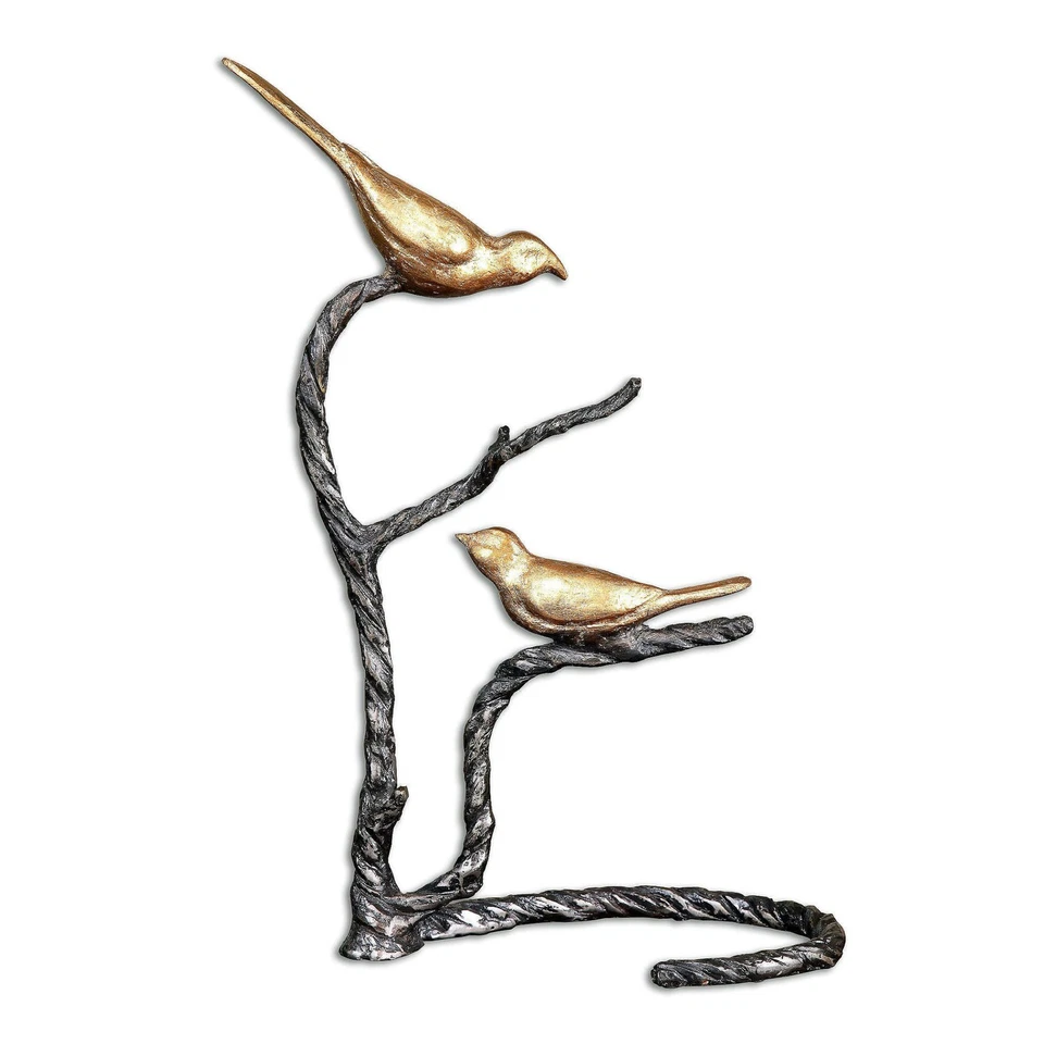Figura de pájaro Uttermost 19936 oro/hierro 19"H Foto 1 de 1