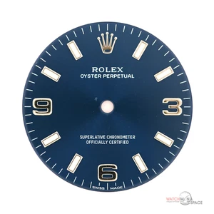 Original Rolex Oyster Perpetual 34mm 114200 Blue Stick & Arabic Dial S/S #J4 - Afbeelding 1 van 7