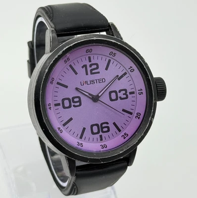 Reloj Hombre KENNETH COLE Cuarzo Negro 49mm Esfera Púrpura Sin Listar, Silicona UL7004 Foto 1 de 4