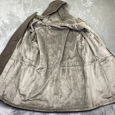 Chaqueta parka de invierno reversible Free Country para mujer 1X marrón con capucha forrada de piel sintética Foto 1 de 4