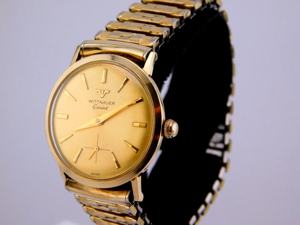 VINTAGE WITTNAUER 17J CAL.11K SWIS CALATRAVA STYLE MENS WRISTWACH SERVICED 1950s - Image 1 of 4