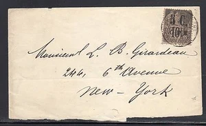 Guadeloupe France #10 to US 1891 b103 - Picture 1 of 2
