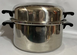 Amway Queen 3-Ply 18/8 Stainless Egg Poacher 5 Quart Dutch Oven with Dome Lid - Picture 1 of 21