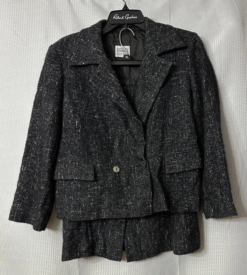 Conjunto Chaqueta Falda Gris Mezcla Lana Mujer Gianfranco Ferre Studio De Colección 46 EE. UU. 10 Foto 1 de 4