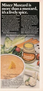 1971 Vintage Print Ad Mister Mustard Dijon Devilish Recipe Condiment Spice Food - Picture 1 of 4