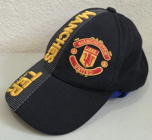 Manchester United FC Cap/Hat- The Red Devils Black Pre-Owned Hook And Loop - Picture 1 of 8