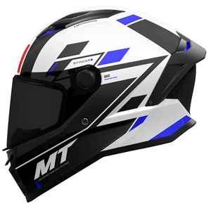 MT Stinger 2 Zivze A7 glänzend schwarz weiß blau inkl. dunkelvisier grösse small - Bild 1 von 6