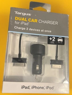 Brand New Sealed Targus Dual Car Charger for iPad APD05US - Image 1 of 3
