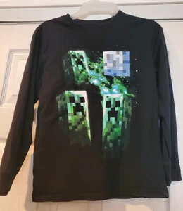 Camicia a maniche lunghe Minecraft Creeper ragazzi grande - Foto 1 di 4