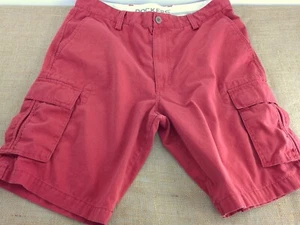 Pantalones Cortos Carga Dockers Hombre Rojo Talla 36 Informales 100% Algodón Frente Plano - Imagen 1 de 5