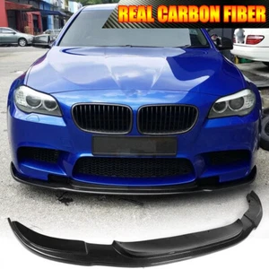 REAL CARBON Front Bumper Lip Splitter Fit For BMW 5 Series F10 M5 Sedan 2012-16 - Bild 1 von 13