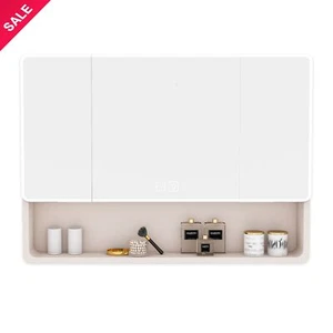 Bathroom Aluminium Medicine Cabinet Mirror with LED Light & Defogging Function - Picture 1 of 9