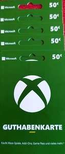 Fünf Microsoft Guthabenkarten a 50 Euro - Bild 1 von 3