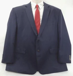 Linea Uomo Blazer Jacket Men's 50R Blue Wool Notch Lapel Executive Fit Formal - Picture 1 of 17