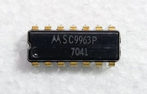 Motorola SC9963P (MSC9963P) IC-RTL NOR GATE MED PWR Gold Pins Vintage Early 1970 - Picture 1 of 2