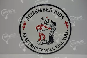Reddy Kilowatt KNIFE SAFETY POWER ELECTRIC LIGHT COMPANY LARGE 12" IN DIAMETER! - Imagen 1 de 3