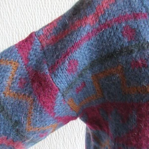 Colorful Mohair Boyfriend Cardigan Sweater S Paul Harris Blue Purple Green Women - Picture 1 of 10