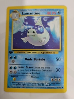 Pokemon Card - 1st Edition Dewgong (Lamantine) French - Base Set 25/102 - Image 1 of 2