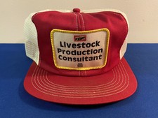 Rare Vintage KENT Livestock Consultant Mesh Snapback Trucker Cap Hat K Brand USA