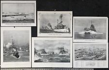 Lot 6 Great White Fleet Spanish American War Navy Battleship Lithograph Print