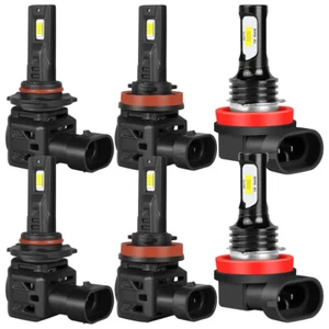 For Toyota Highlander 2014-2019 LED Headlight Fog Light Bulb Combo Kit 6000K M7H - Foto 1 di 21
