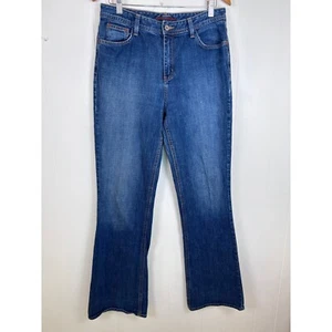 Eddie Bauer Natural Bootcut Jeans Dark Wash Denim Women's Tall 10T - Picture 1 of 12
