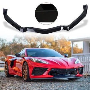 Carbon Flash Front Spoiler Lip Splitter For Chevy Corvette C8 2020-2025 ST Z51 - Picture 1 of 18