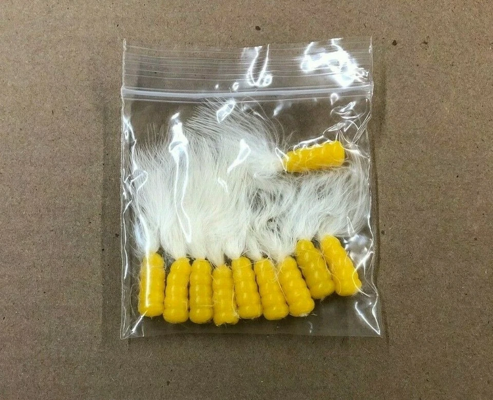 Grupos de plumas de 1,5" (5) diez paquetes, 50 larvas de mierda difusas, elige el color, marabú EE. UU. Foto 1 de 1