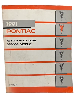 1991 Pontiac Grand Am Shop Manual 90 LE SE Original Repair Service Book OEM - Image 1 of 4