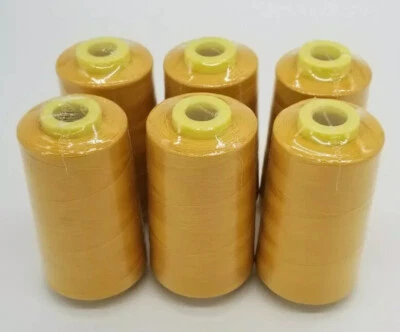6 Big Spools Gold Marigold Sewing Serger Overlocker Quilt Thread T27 S2 Quality - Image 1 of 4