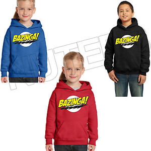 Bazinga The Big Bang Theory Kids Unisex Hooded Sweatshirt Hoodie 5-6 to 12-13