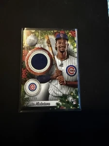 2025 Topps Holiday KEVIN ALCANTARA RC Jersey Relic 81/99 Glitter SP Cubs - Picture 1 of 3