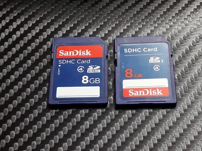 X2 SanDisk 8GB SD Memory Card Job Lot Bundle - For Digital Camera / Console - Image 1 of 3