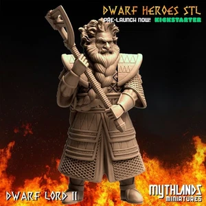 Resin 28mm Dwarf Prince 2. Khazad-Dum. Lord of the Rings MESBG. - Foto 1 di 1