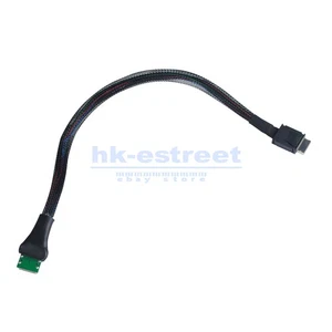 OcuLink PCIe SFF8611 4i male to OcuLink SFF-8612 4I female SSD Data Active Cable - Picture 1 of 17