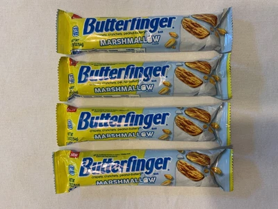 Marshmallow Butterfinger New Limited Edition 1.9oz 4 Candy Bars Hard to Find - Image 1 of 4