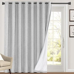 Blackout Curtains 84 Inches Long Extra Wide Thermal Insulated Sliding Doors C... - Picture 1 of 7