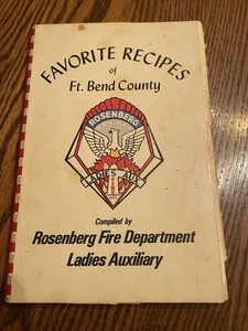 Vtg 1975 Cook Book Rosenberg Texas Fire Department Advertising Ft Bend County - Picture 1 of 22