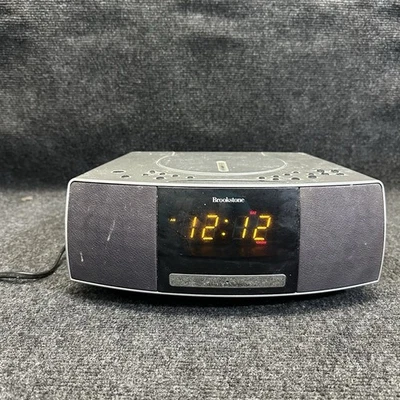 Brookstone CKD5810A Smart Set CD Player Alarm Digital Clock Radio For Nightstand - Image 1 of 4