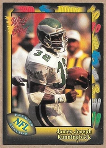 1991 Wild Card #45 James Joseph Philadelphia Eagles RC Rookie - Picture 1 of 2